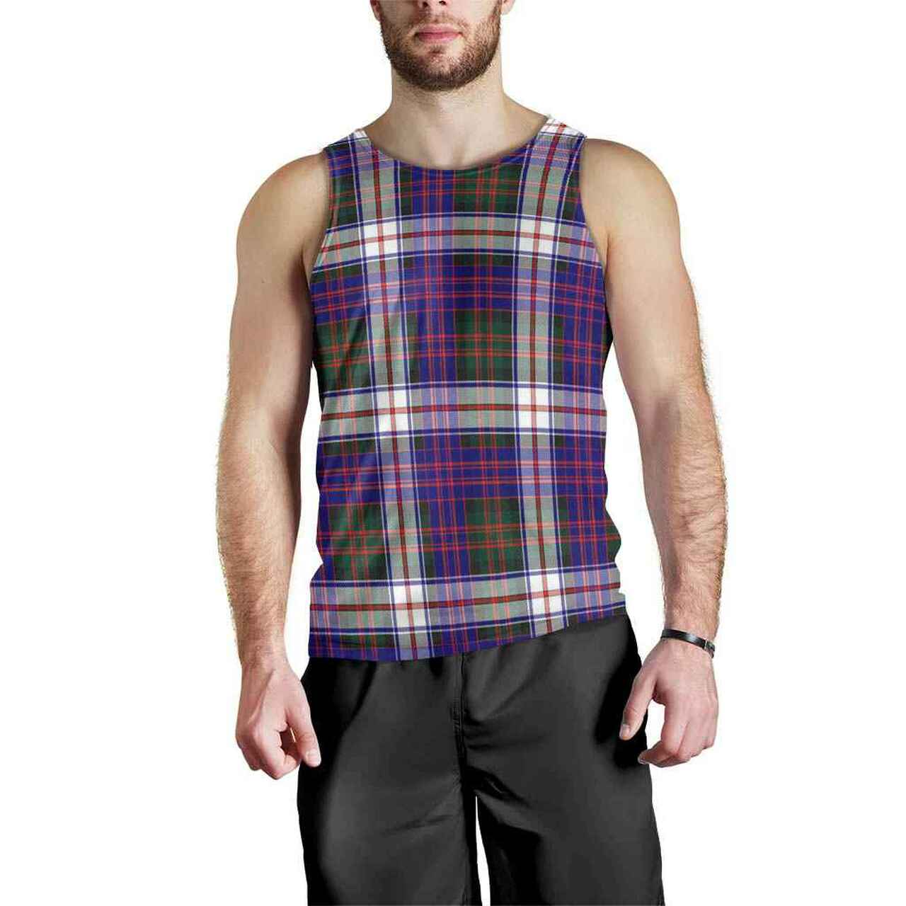 MacDonald Dress Modern Tartan Plaid Men Tank Top