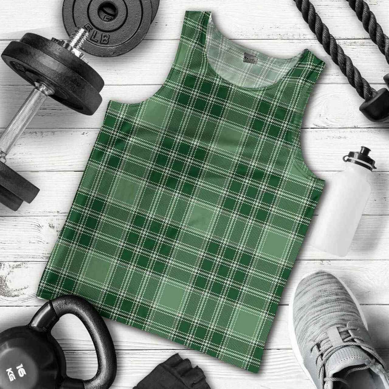 MacDonald Lord of the Isles Hunting Tartan Plaid Men Tank Top