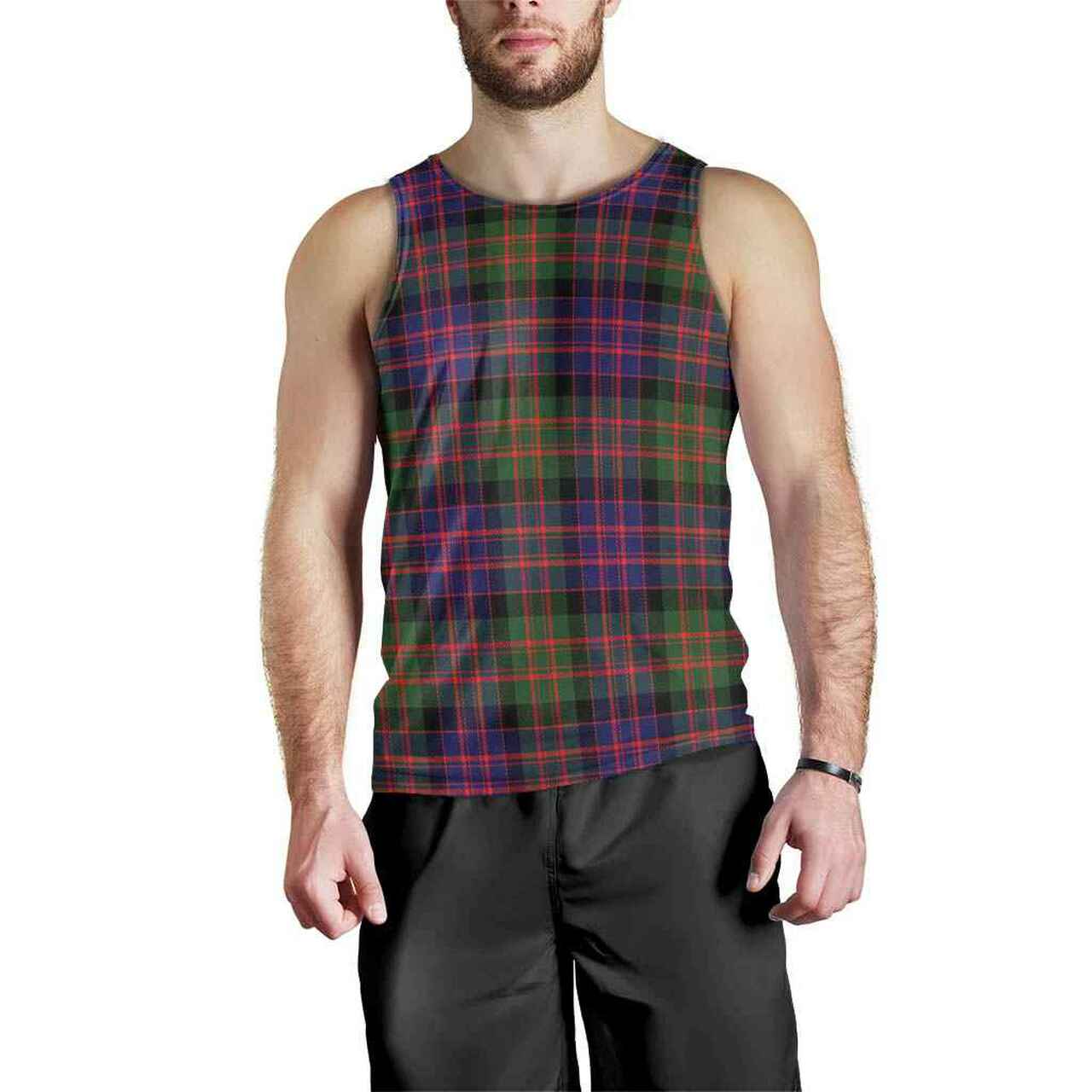 MacDonald Modern Tartan Plaid Men Tank Top