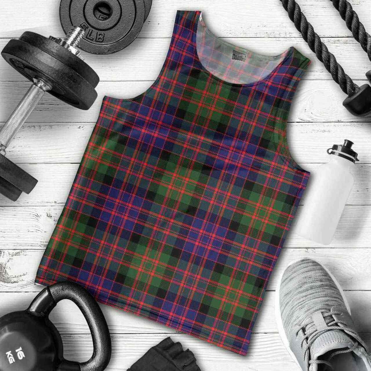 MacDonald Modern Tartan Plaid Men Tank Top