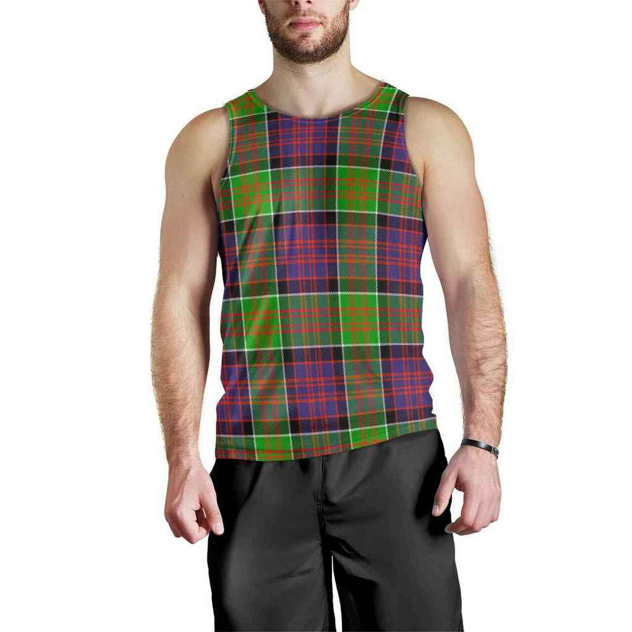 MacDonald of Clanranald Tartan Plaid Men Tank Top