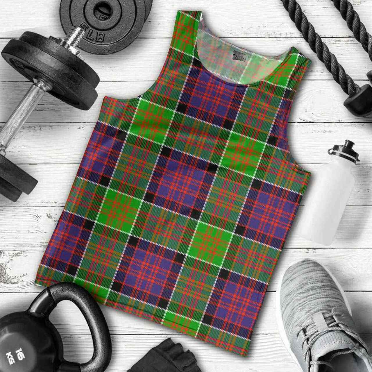 MacDonald of Clanranald Tartan Plaid Men Tank Top