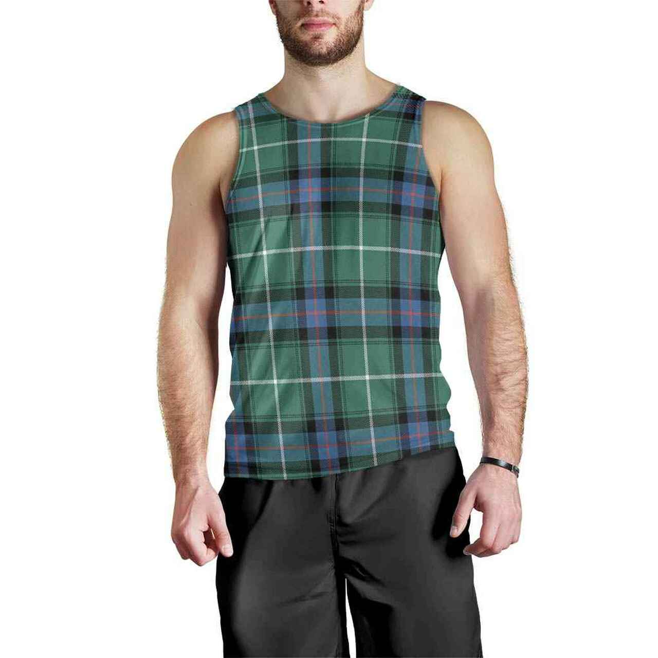 MacDonald of the Isles Hunting Ancient Tartan Plaid Men Tank Top