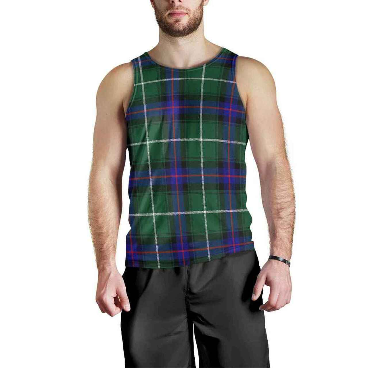 MacDonald of the Isles Hunting Modern Tartan Plaid Men Tank Top