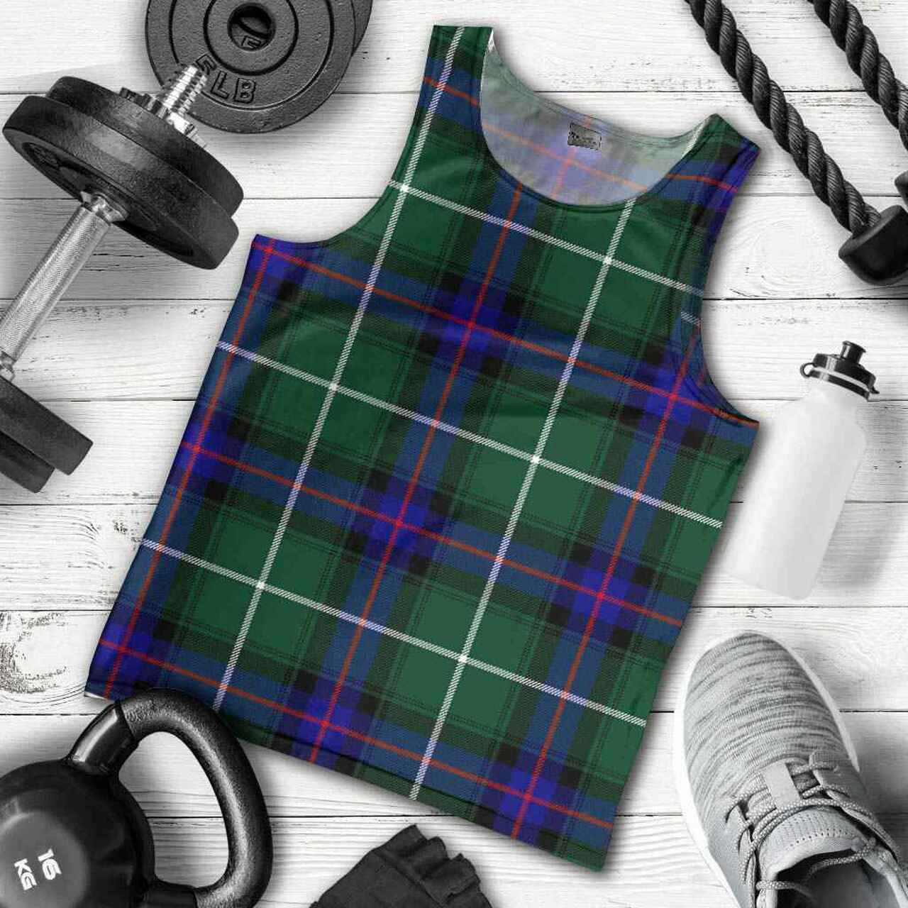 MacDonald of the Isles Hunting Modern Tartan Plaid Men Tank Top