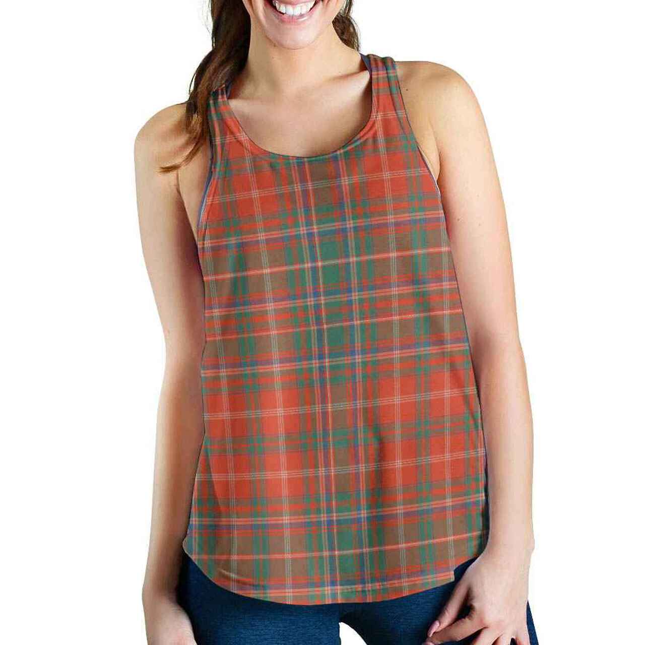 MacDougall Ancient Tartan Plaid Women Racerback Tank