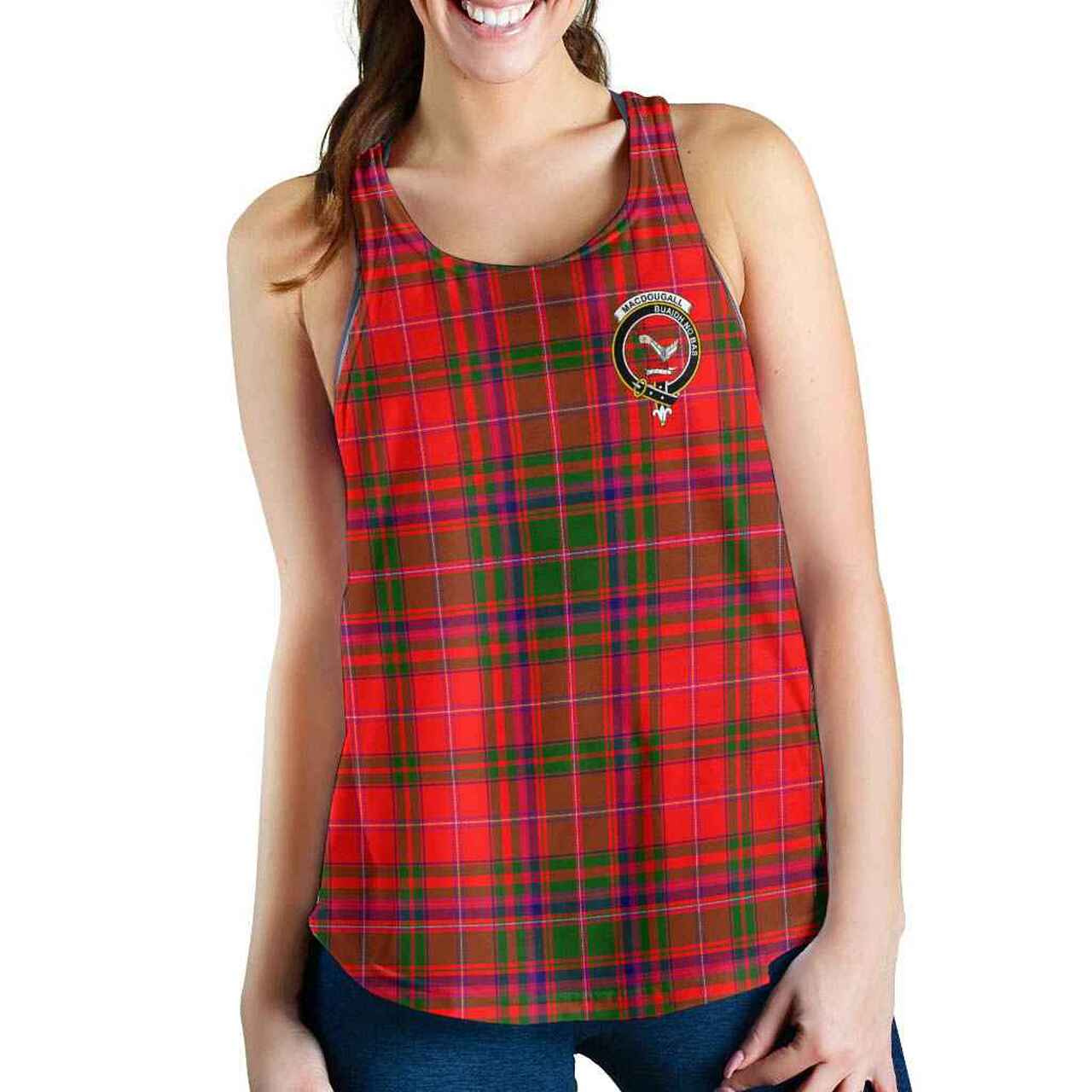 MacDougall Tartan Crest Women Racerback Tank