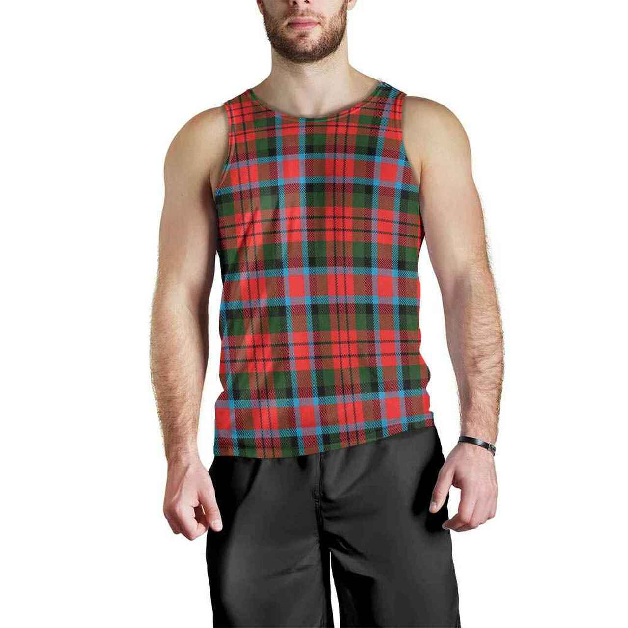 MacDuff Modern Tartan Plaid Men Tank Top