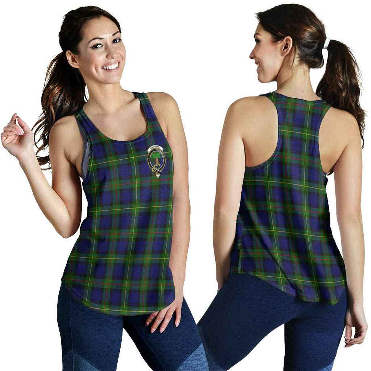 MacEwen Tartan Crest Women Racerback Tank