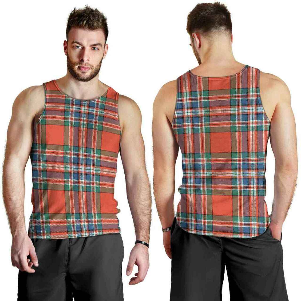 MacFarlane Ancient Tartan Plaid Men Tank Top