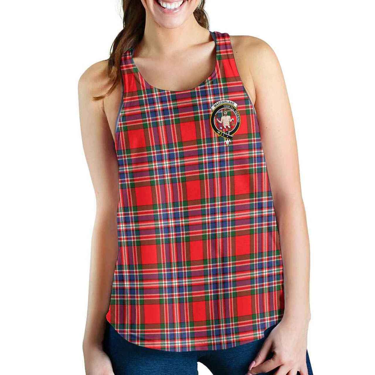 MacFarlane Tartan Crest Women Racerback Tank