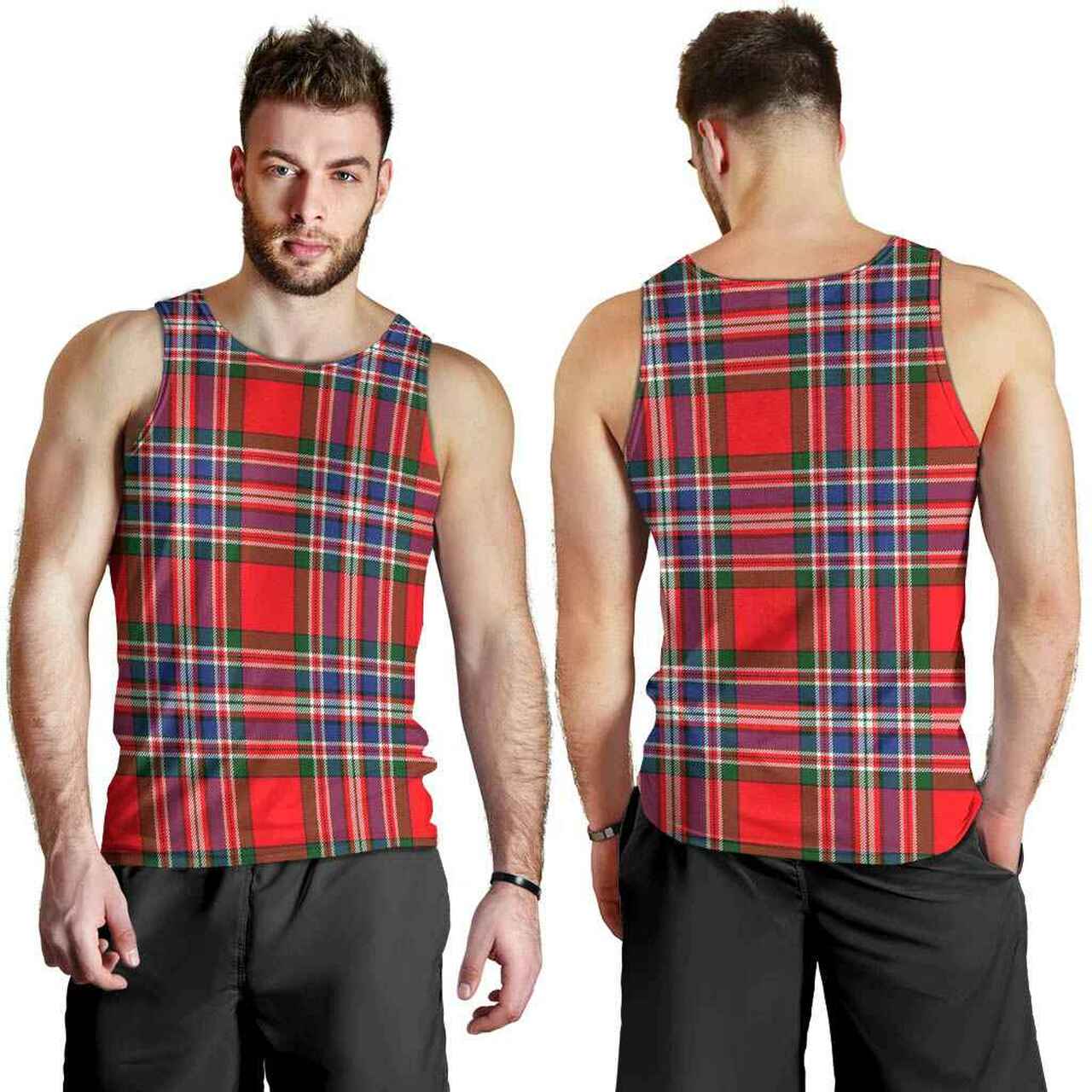 MacFarlane Modern Tartan Plaid Men Tank Top