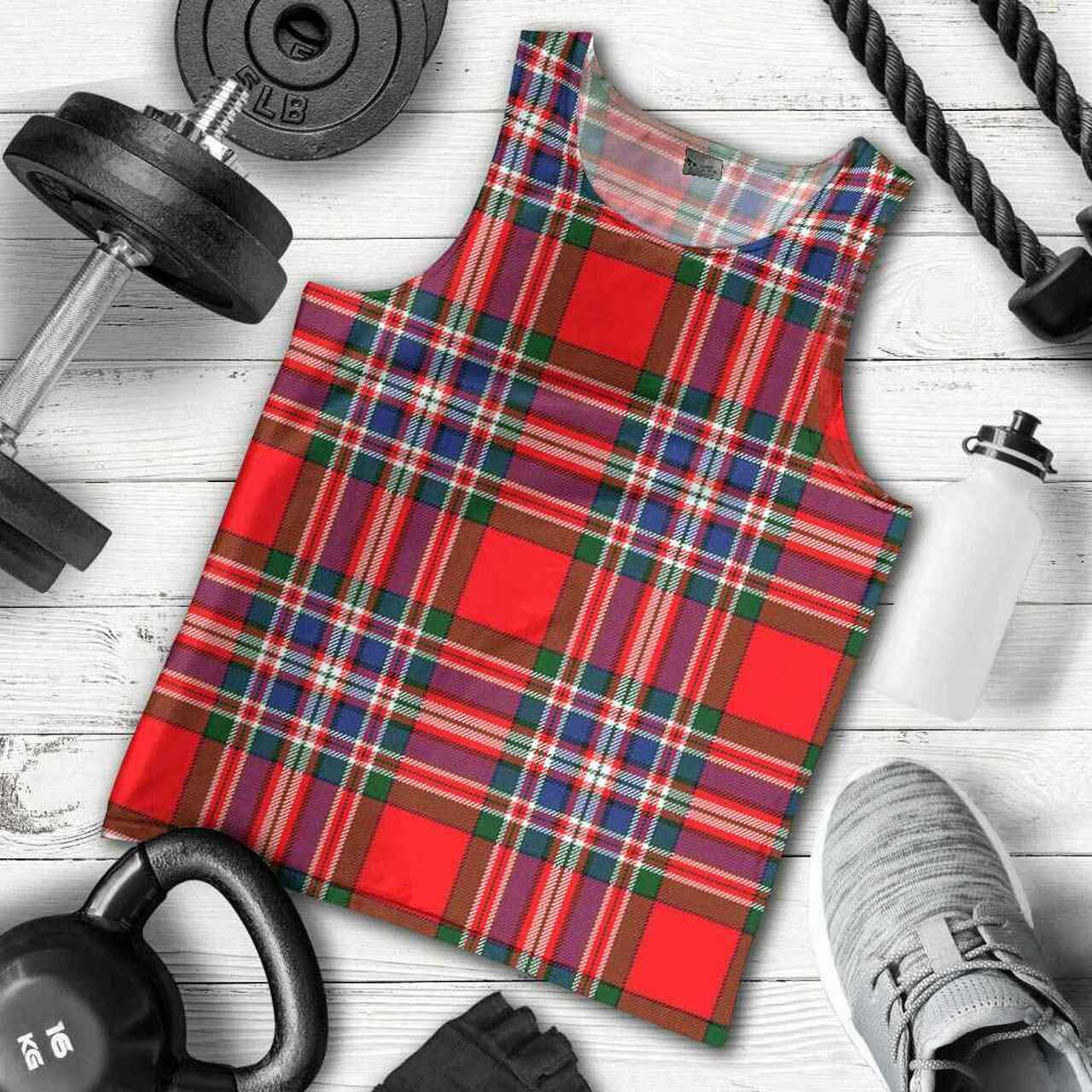 MacFarlane Modern Tartan Plaid Men Tank Top