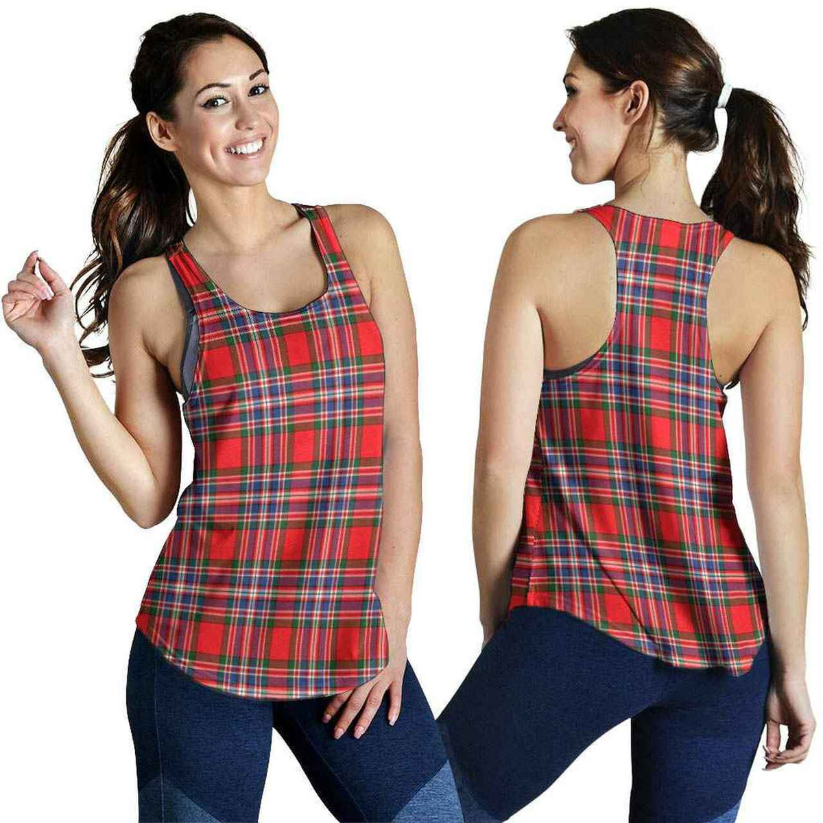 MacFarlane Modern Tartan Plaid Women Racerback Tank