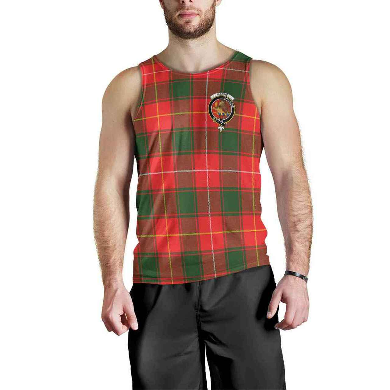 MacFie (of Dreghorn) Tartan Crest Men Tank Top