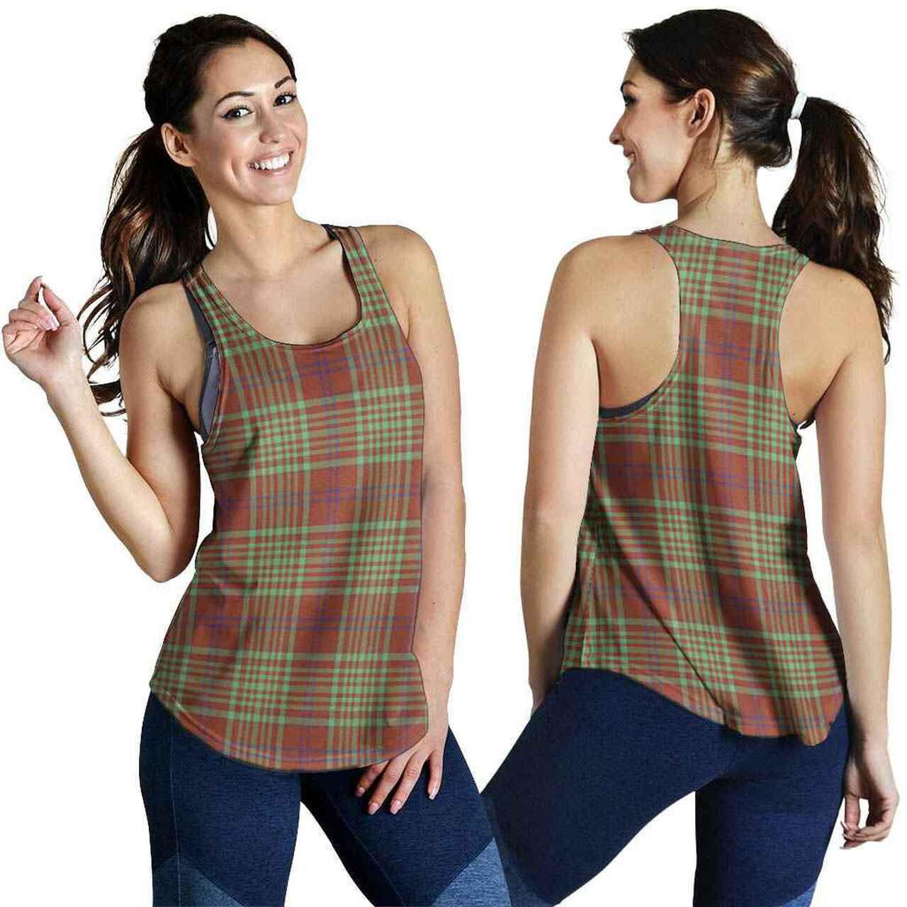 MacGillivray Hunting Ancient Tartan Plaid Women Racerback Tank