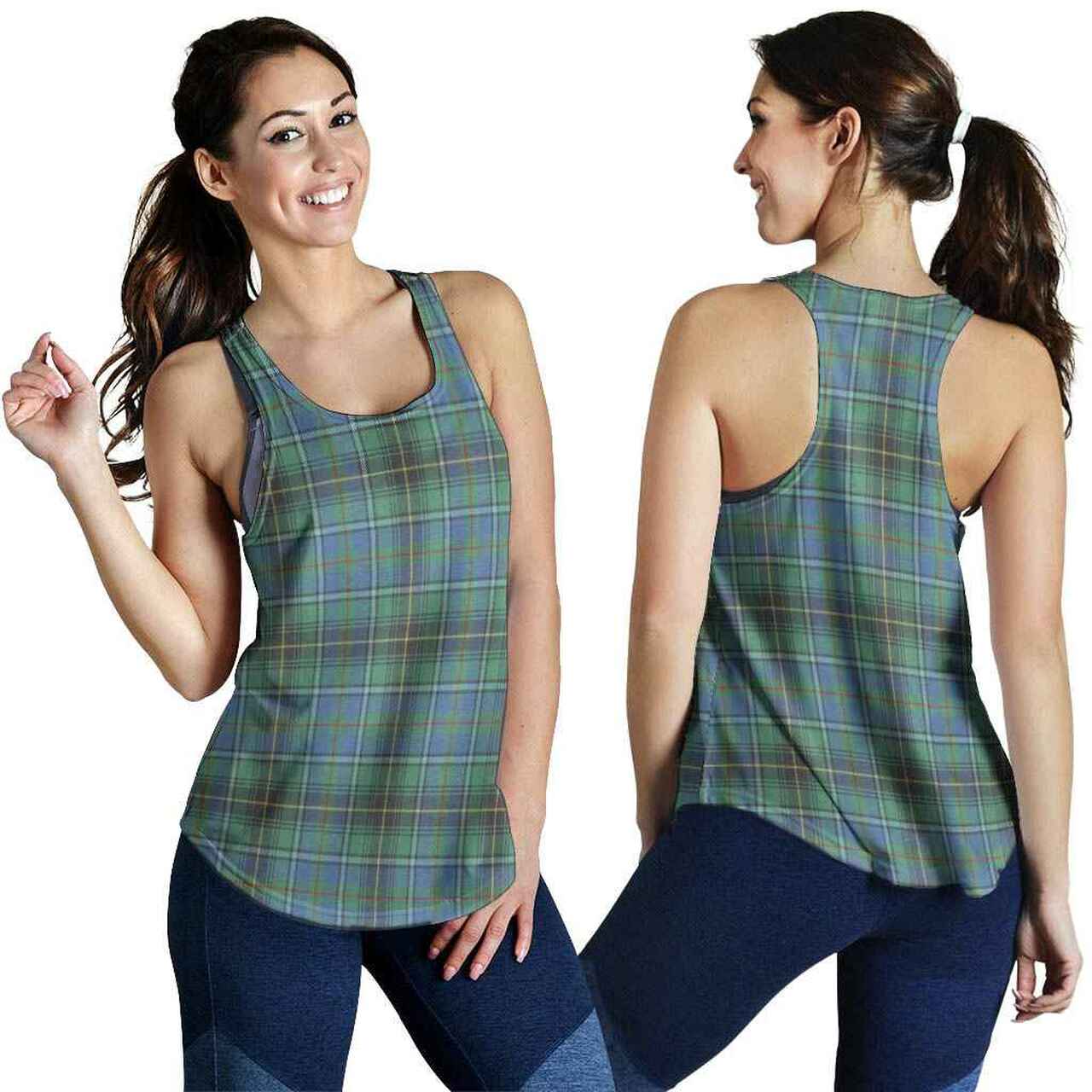 MacInnes Ancient Tartan Plaid Women Racerback Tank