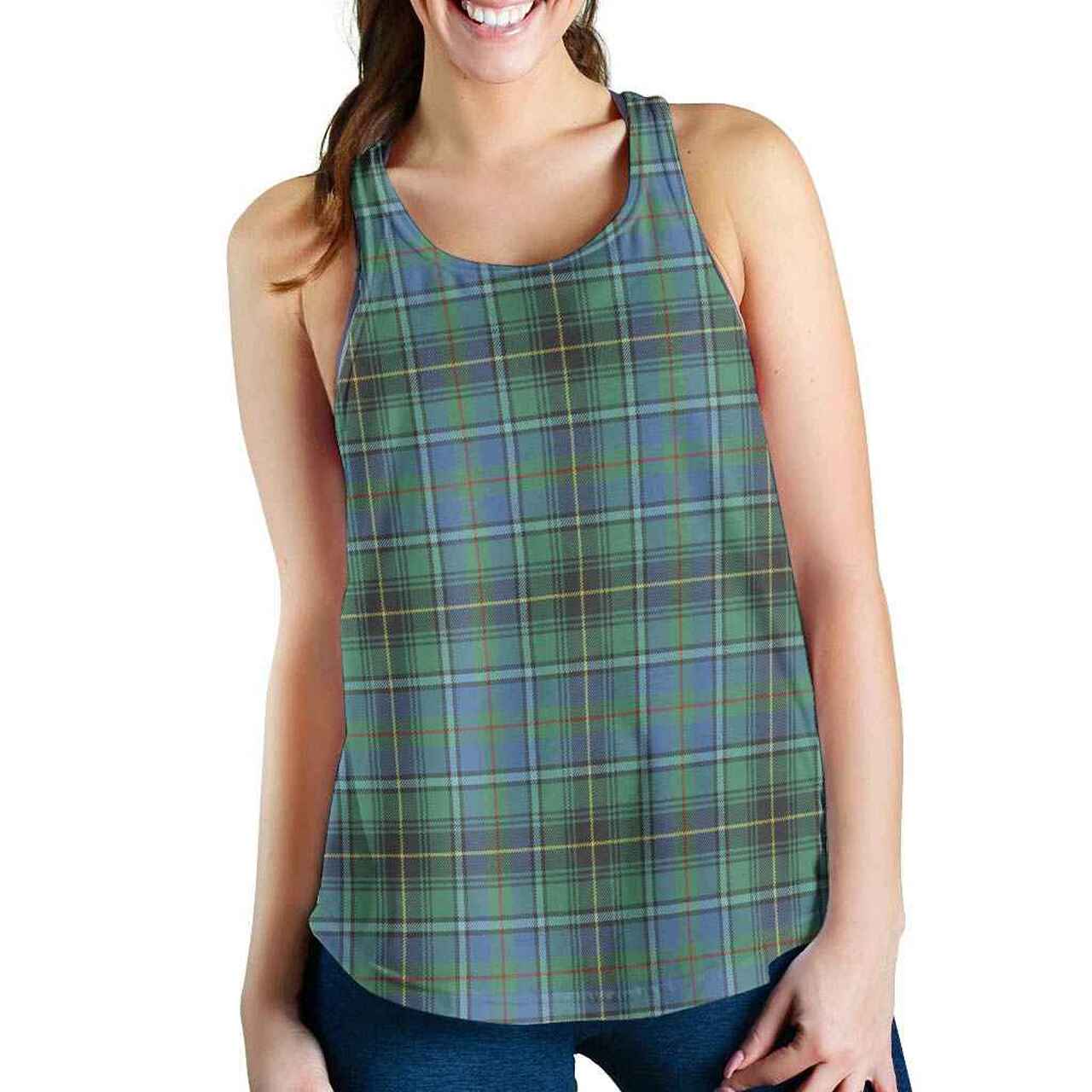 MacInnes Ancient Tartan Plaid Women Racerback Tank