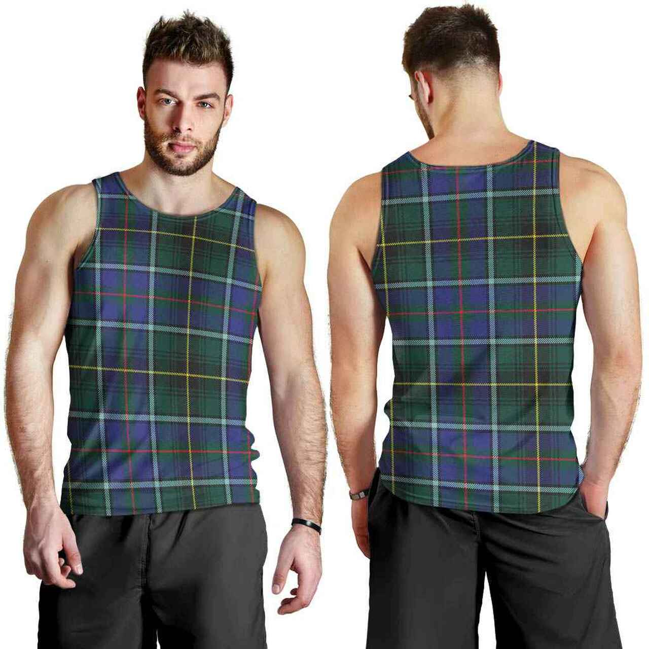 MacInnes Modern Tartan Plaid Men Tank Top