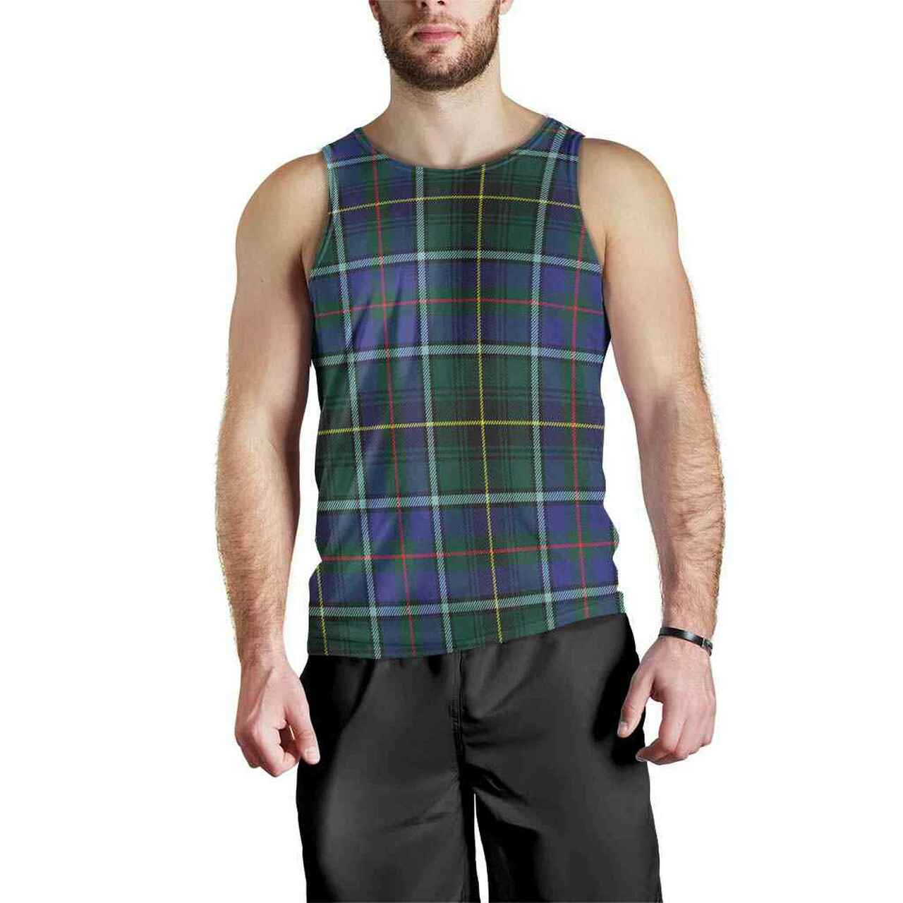 MacInnes Modern Tartan Plaid Men Tank Top