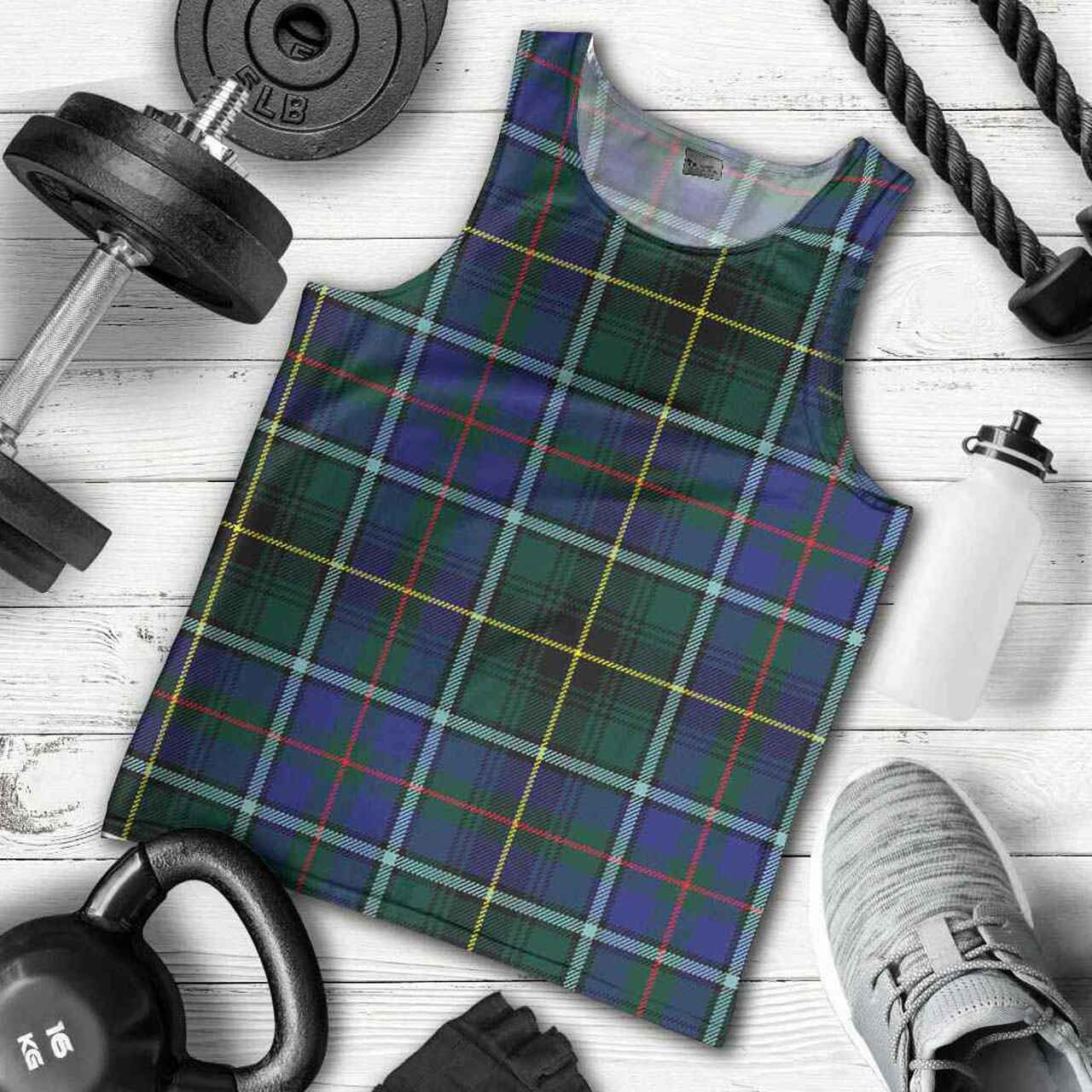 MacInnes Modern Tartan Plaid Men Tank Top