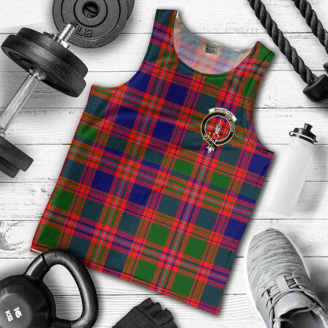 MacIntyre Tartan Crest Men Tank Top