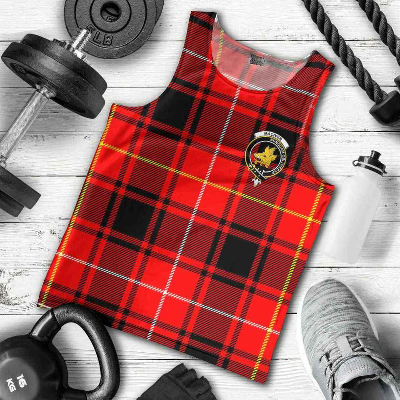 MacIver Tartan Crest Men Tank Top