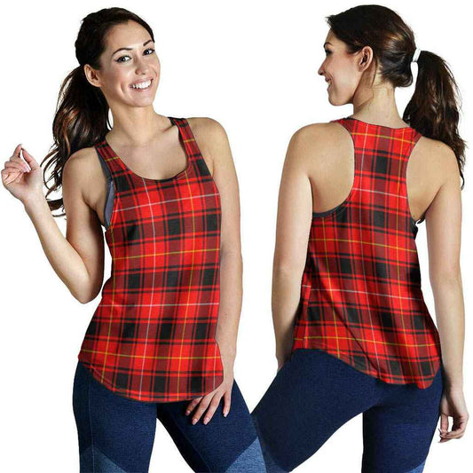 MacIver Modern Tartan Plaid Women Racerback Tank