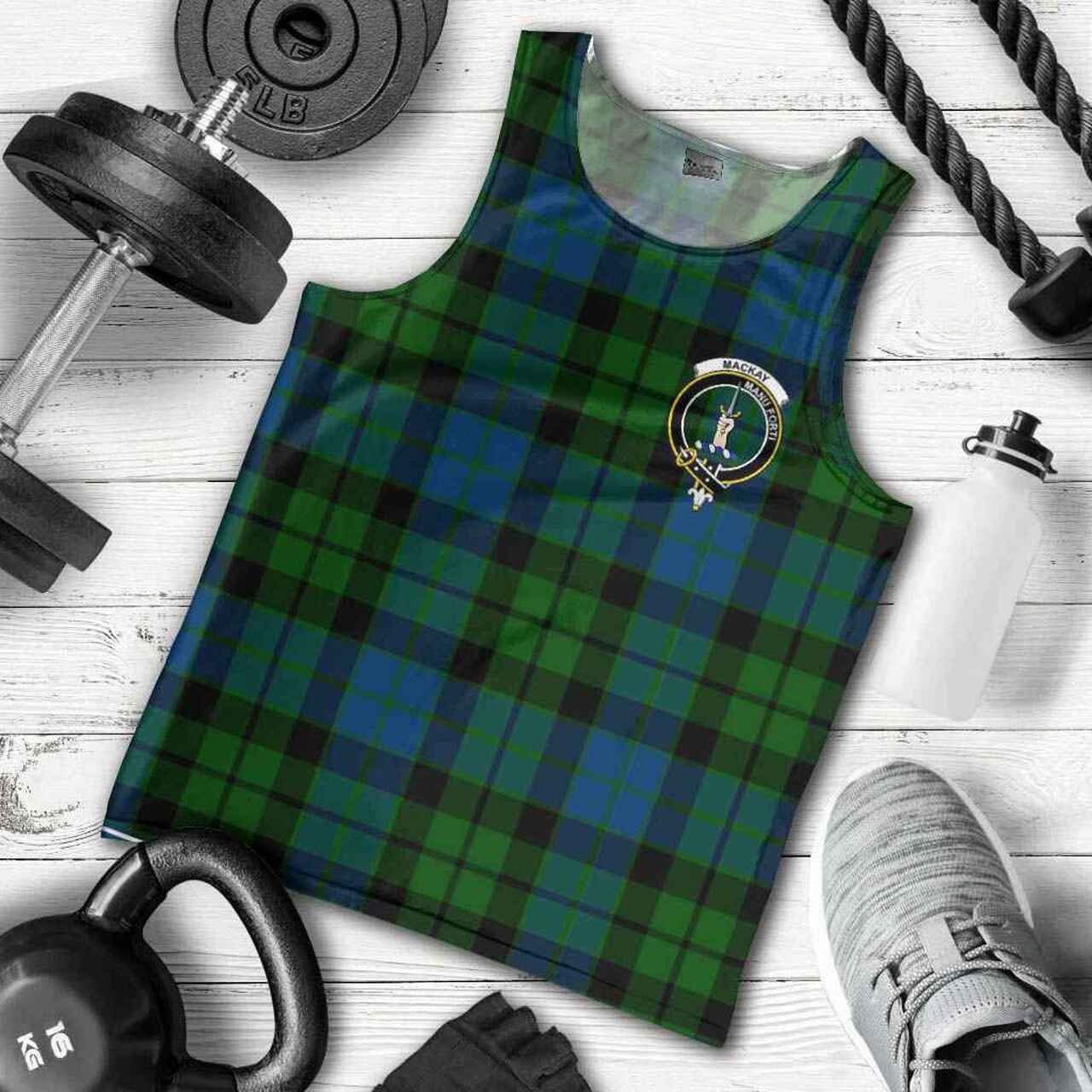 MacKay Tartan Crest Men Tank Top