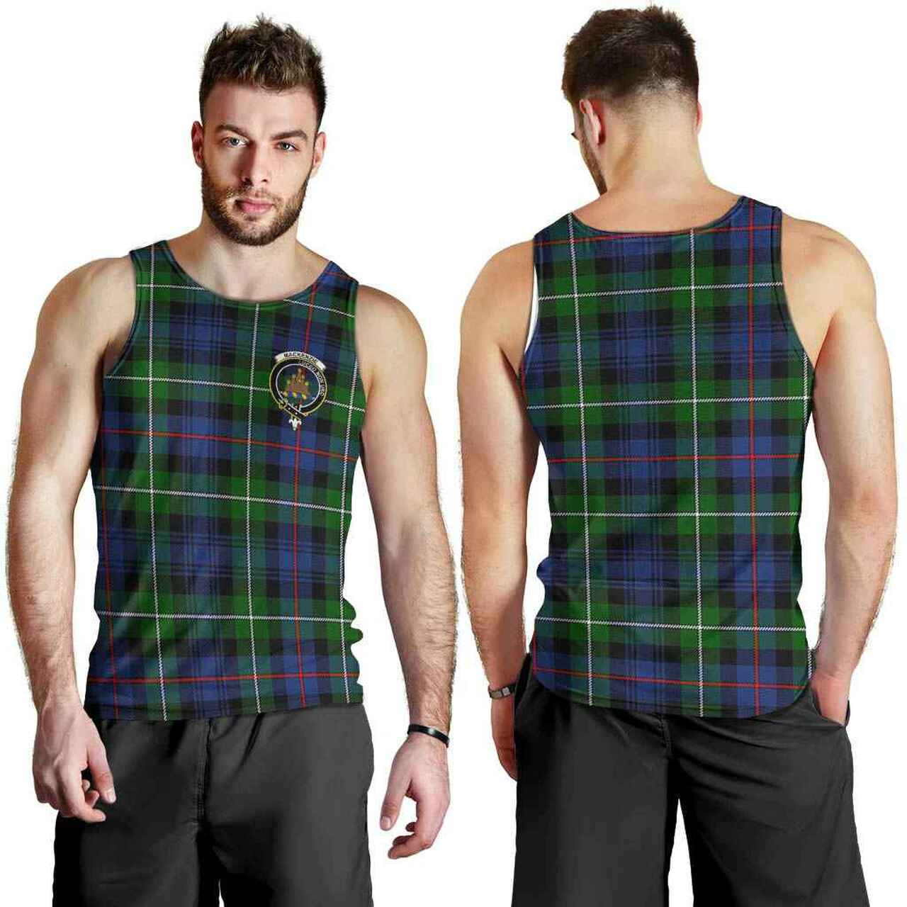 MacKenzie Tartan Crest Men Tank Top