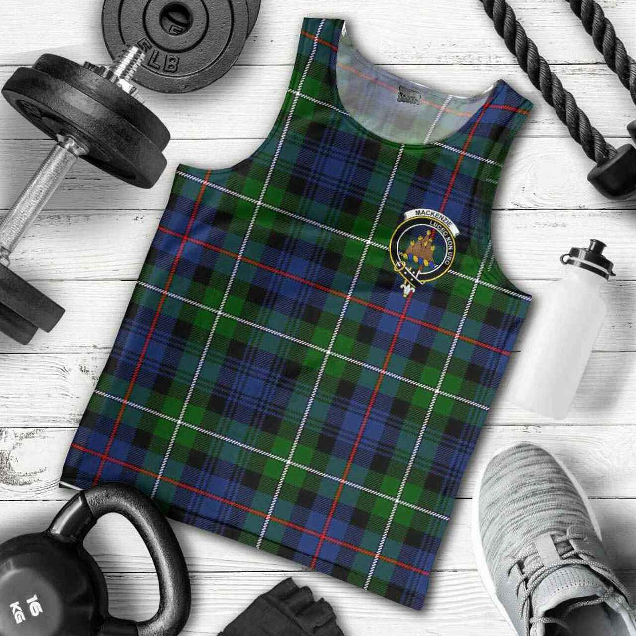 MacKenzie Tartan Crest Men Tank Top