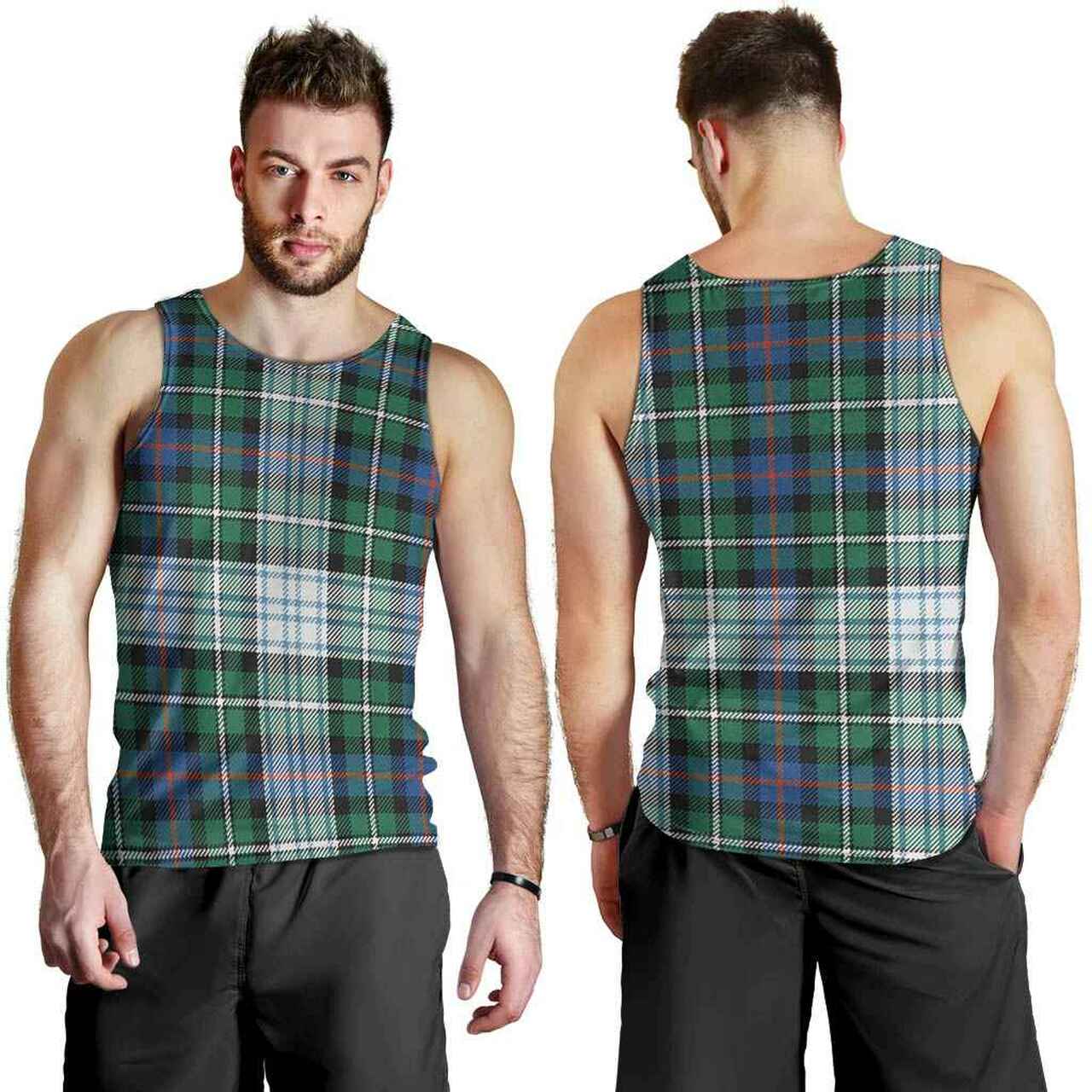 MacKenzie Dress Ancient Tartan Plaid Men Tank Top