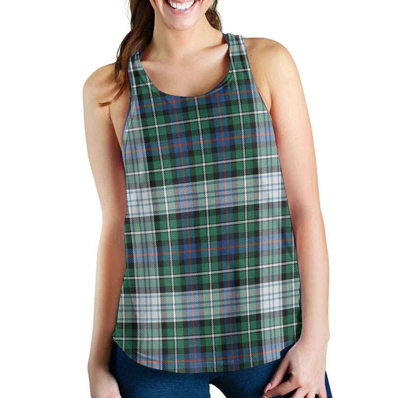 MacKenzie Dress Ancient Tartan Plaid Women Racerback Tank