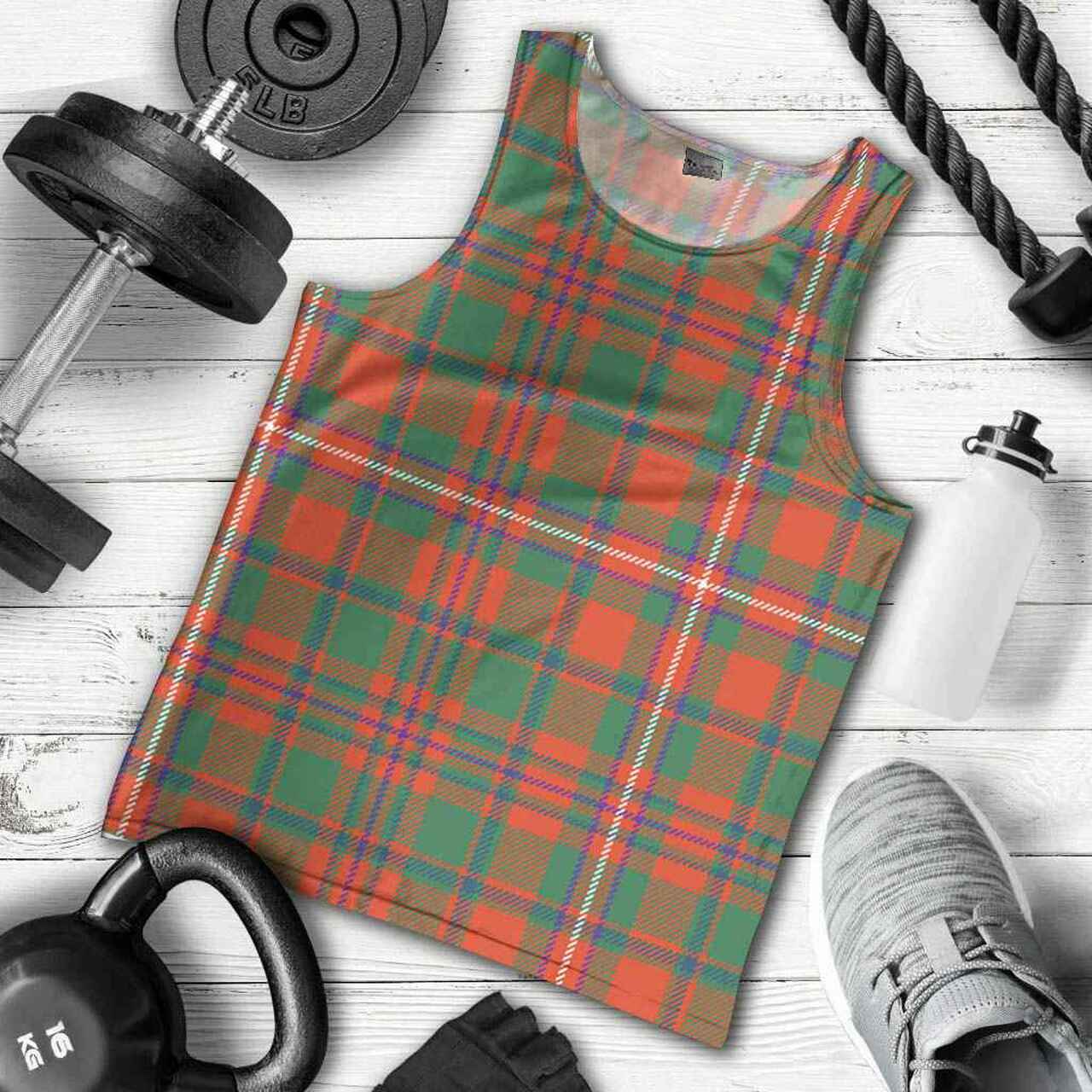 MacKinnon Ancient Tartan Plaid Men Tank Top