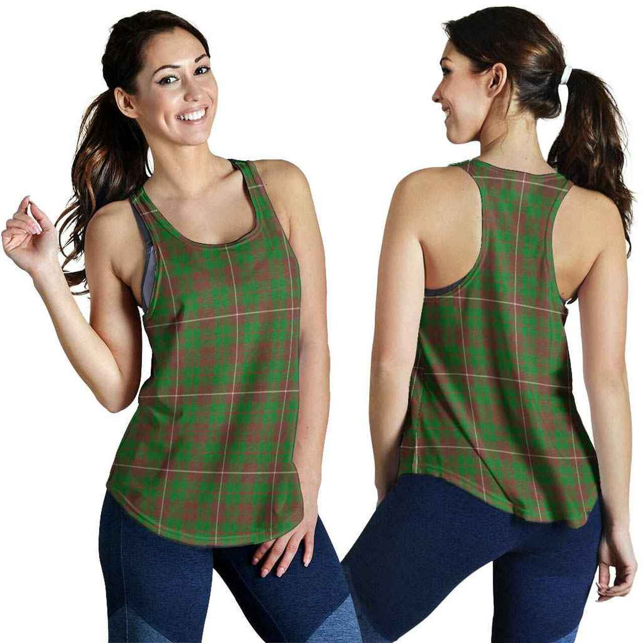 MacKinnon Hunting Modern Tartan Plaid Women Racerback Tank