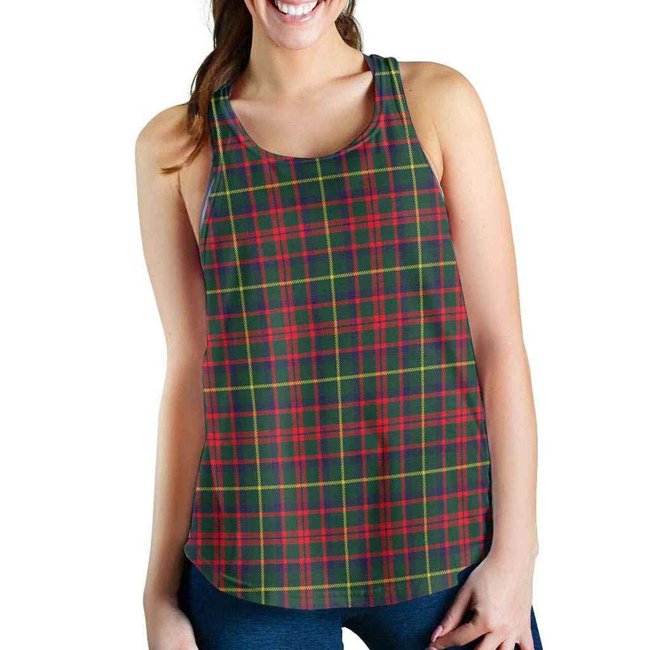 MacKintosh Hunting Modern Tartan Plaid Women Racerback Tank