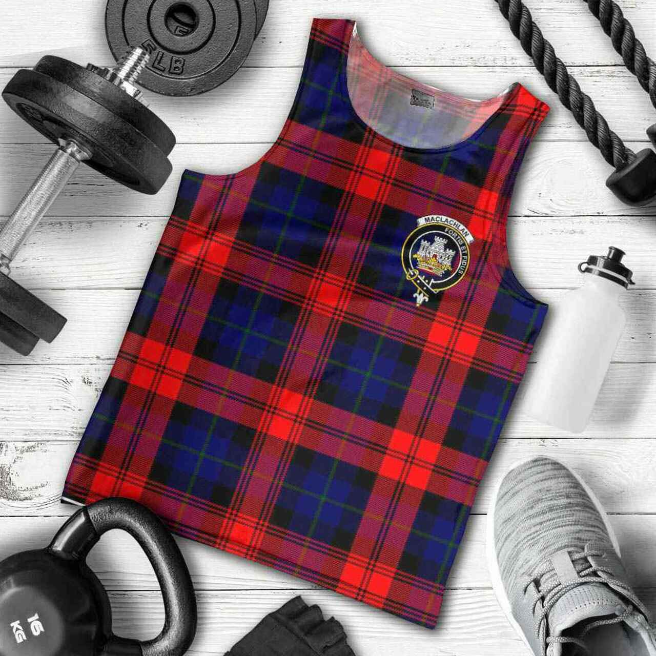 MacLachlan Tartan Crest Men Tank Top