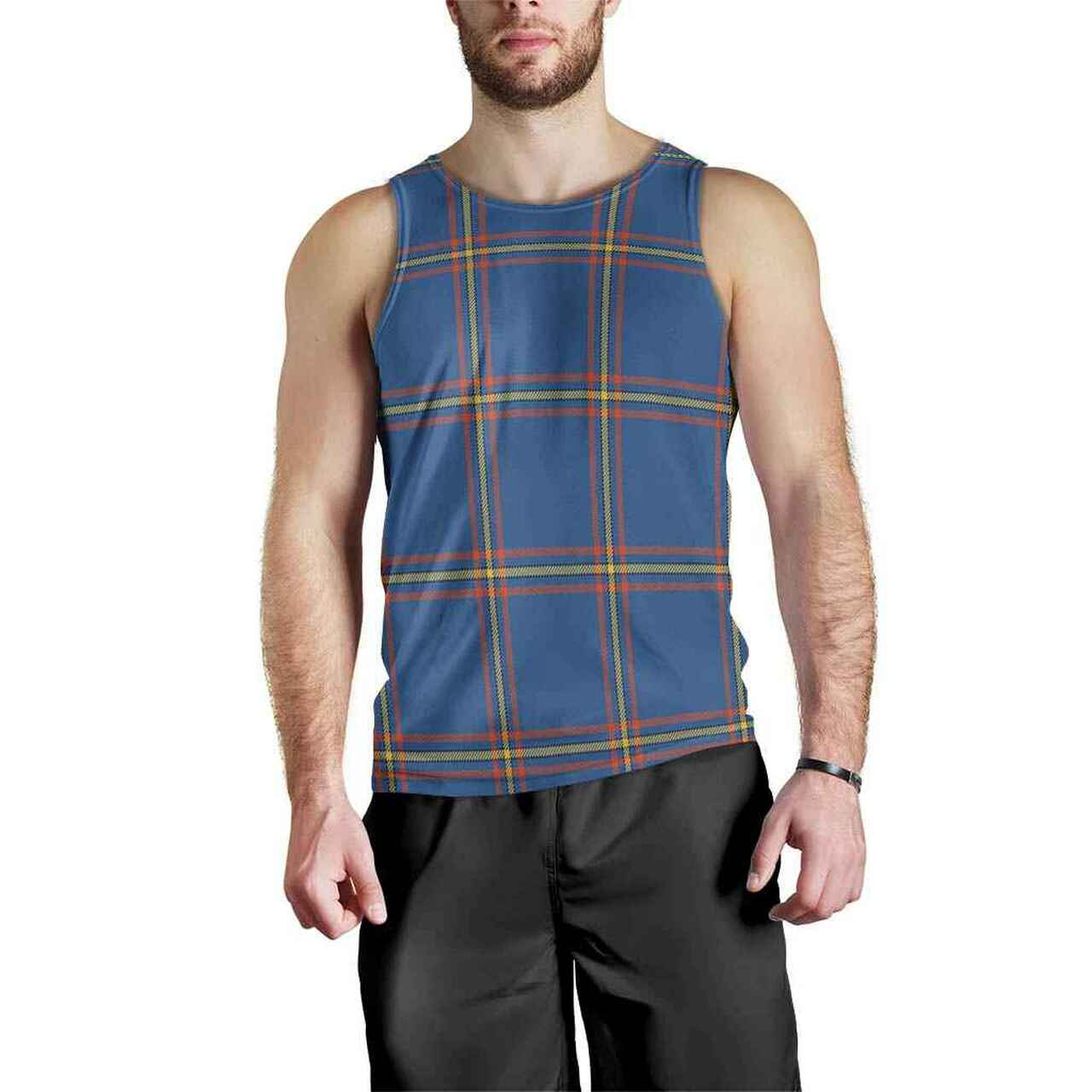 MacLaine of Loch Buie Hunting Ancient Tartan Plaid Men Tank Top