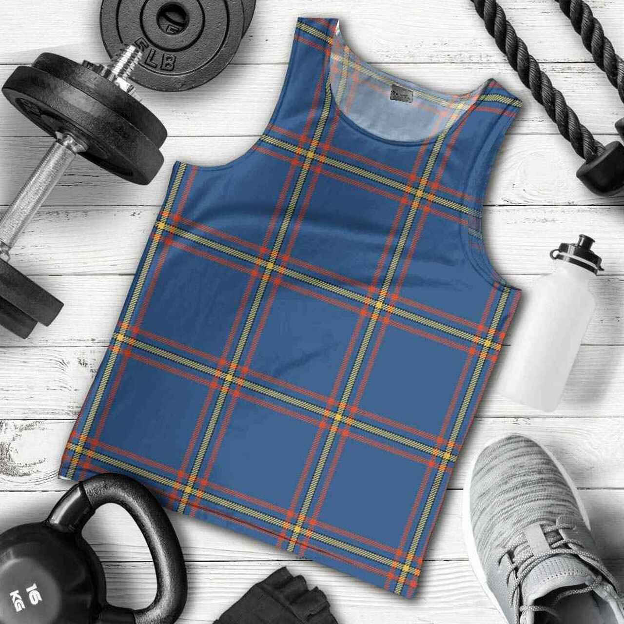 MacLaine of Loch Buie Hunting Ancient Tartan Plaid Men Tank Top