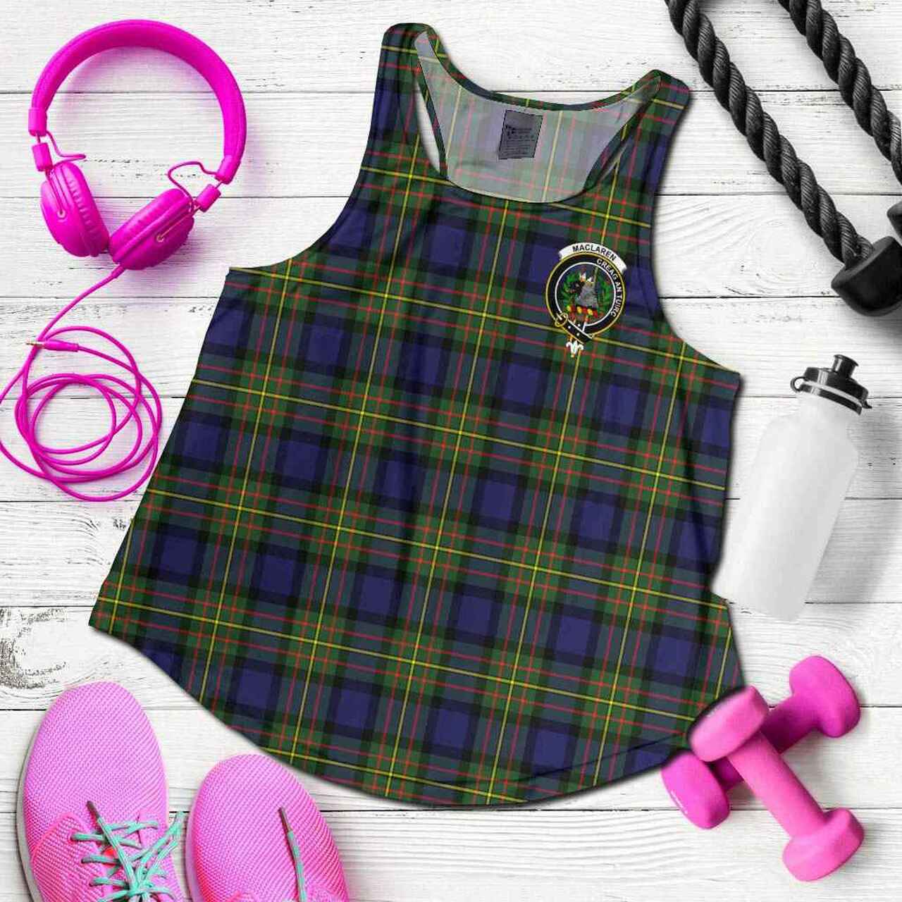 MacLaren Tartan Crest Women Racerback Tank