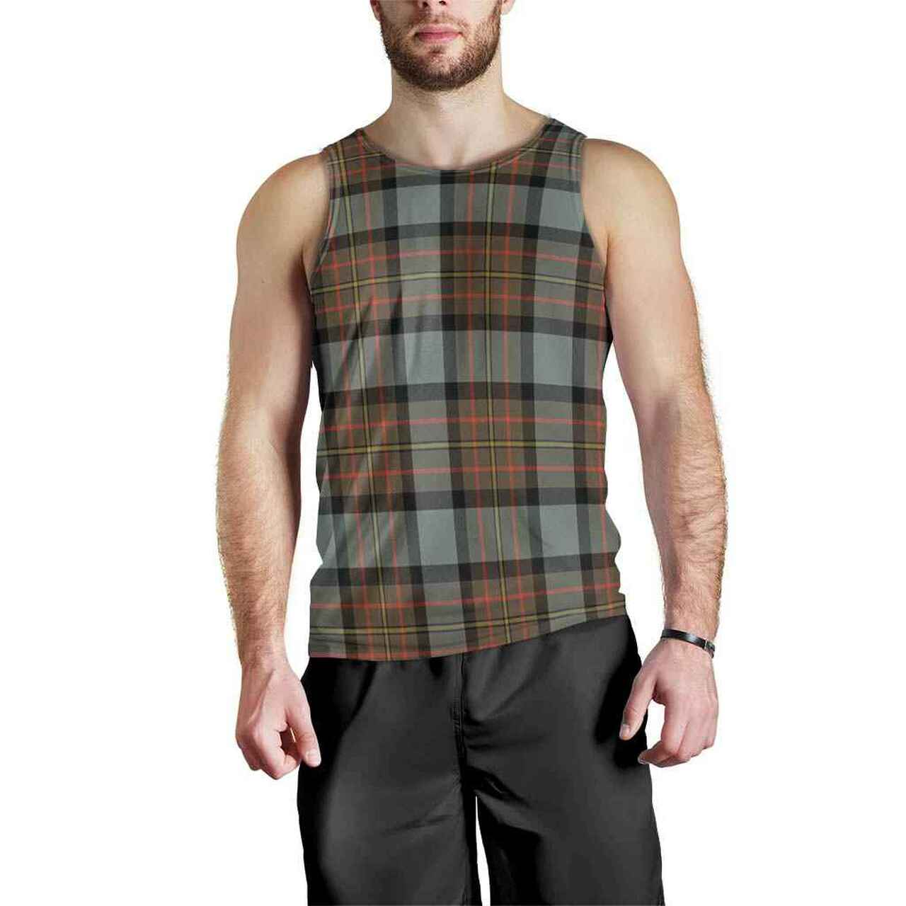 MacLaren Weathered Tartan Plaid Men Tank Top