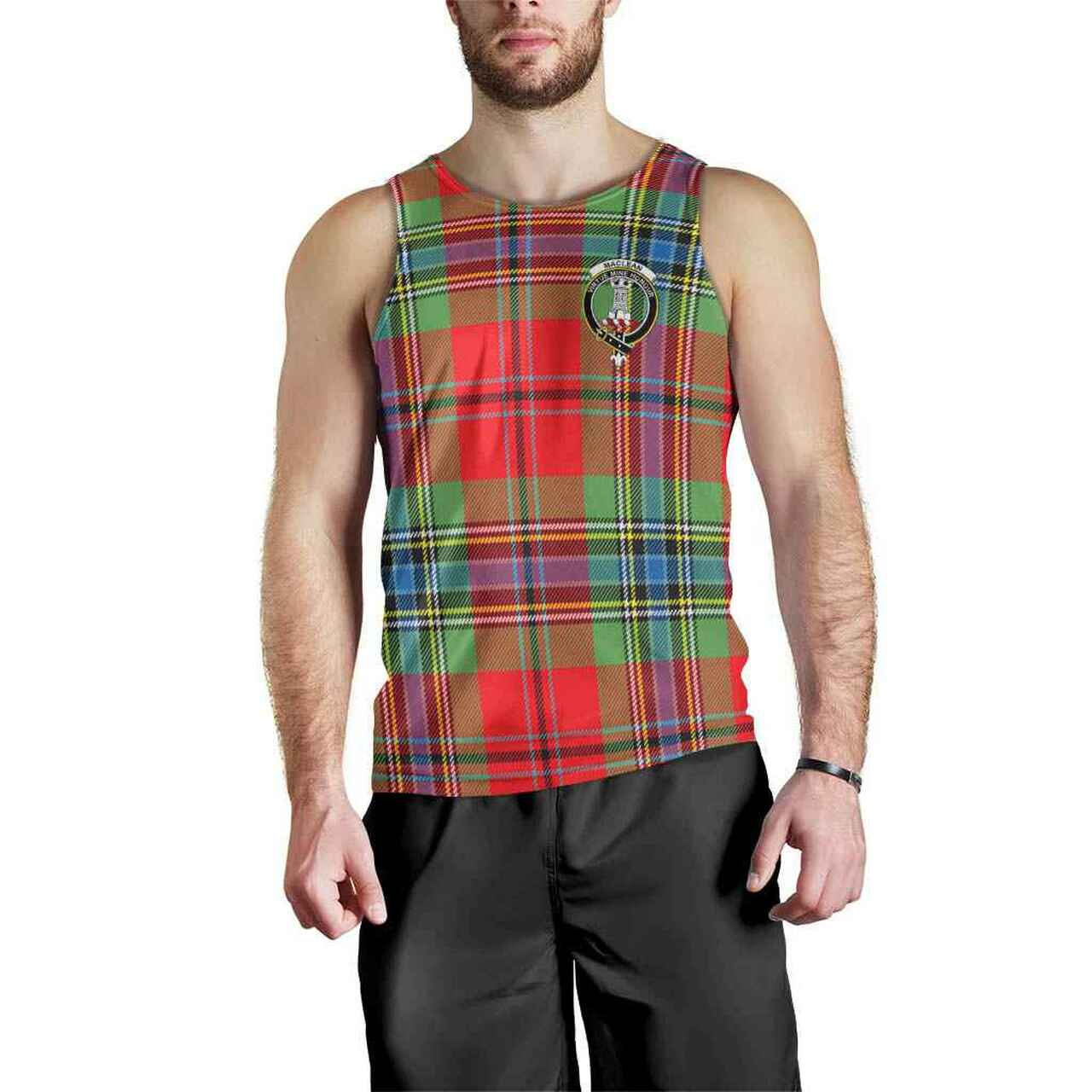 MacLean Tartan Crest Men Tank Top