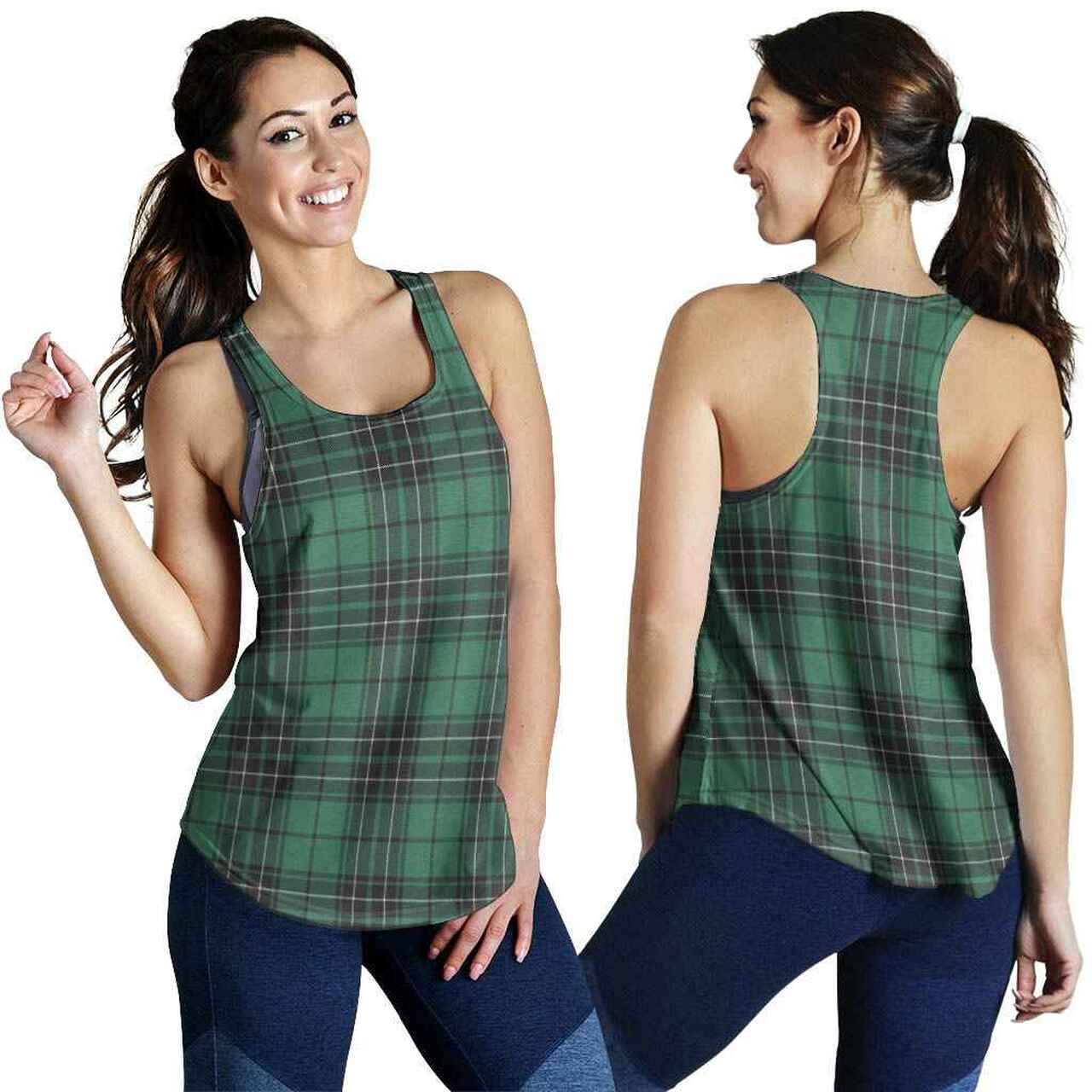 MacLean Hunting Ancient Tartan Plaid Women Racerback Tank