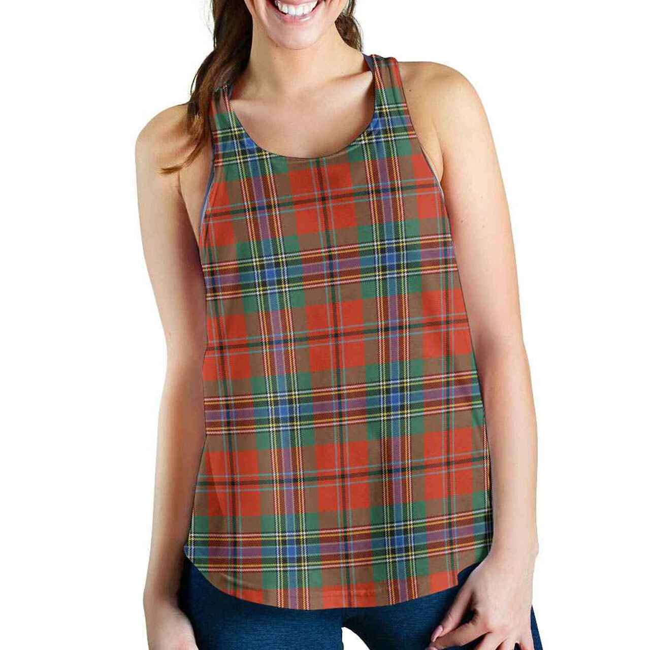 MacLean of Duart Ancient Tartan Plaid Women Racerback Tank