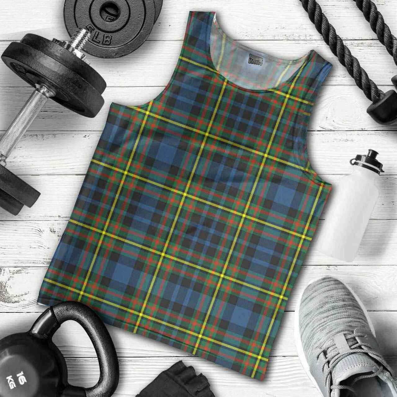 MacLellan Ancient Tartan Plaid Men Tank Top