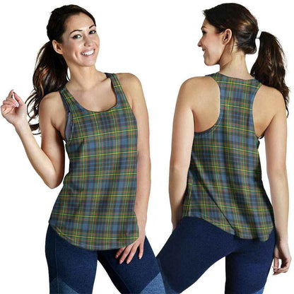 MacLellan Ancient Tartan Plaid Women Racerback Tank