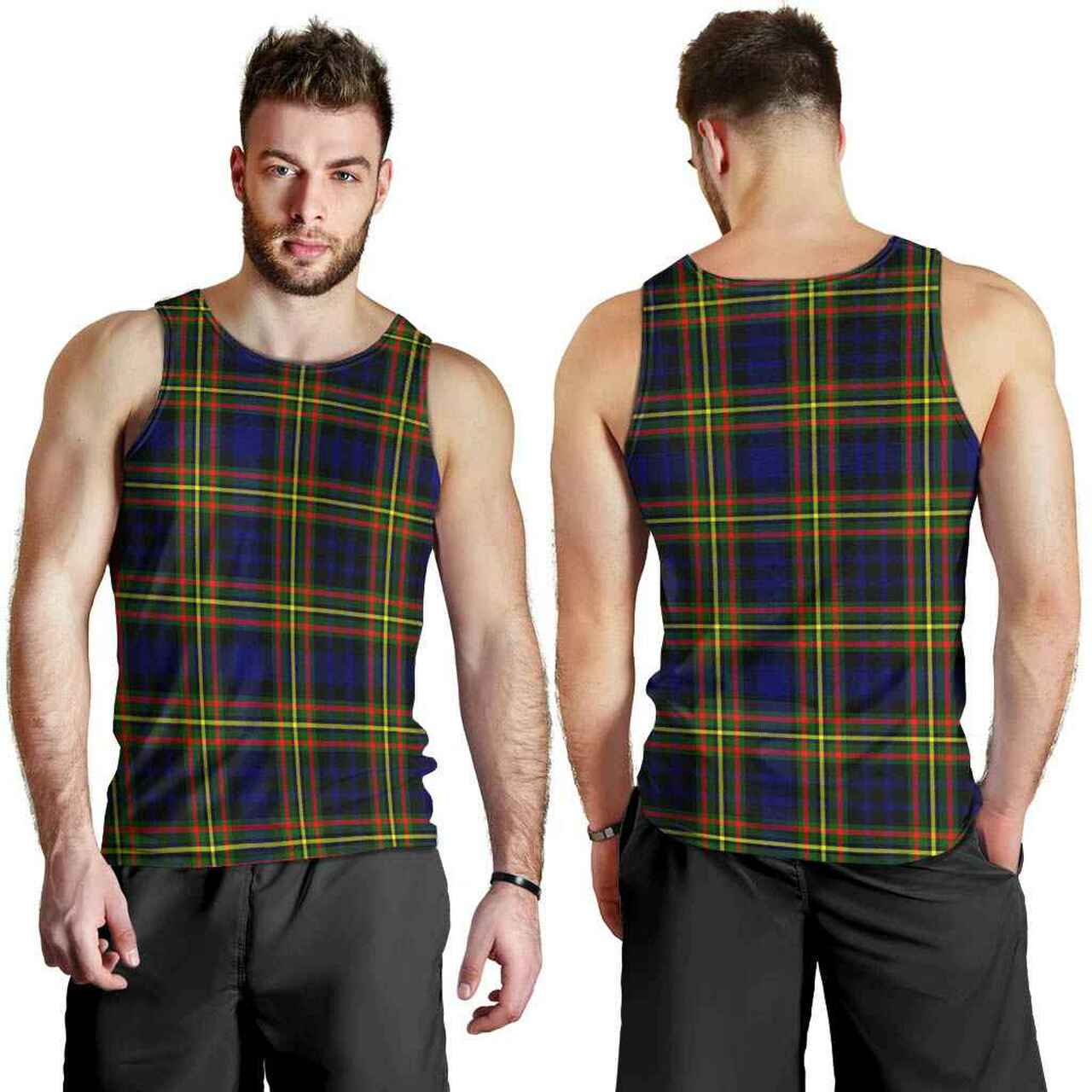 MacLellan Modern Tartan Plaid Men Tank Top