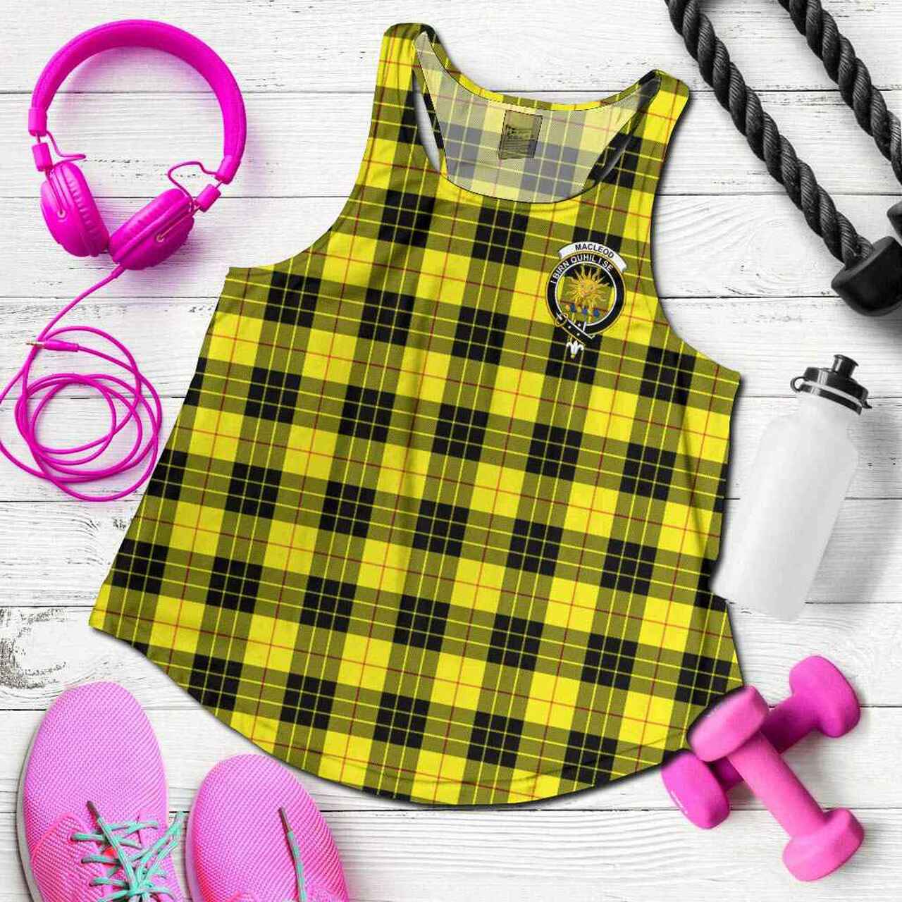 MacLeod Tartan Crest Women Racerback Tank