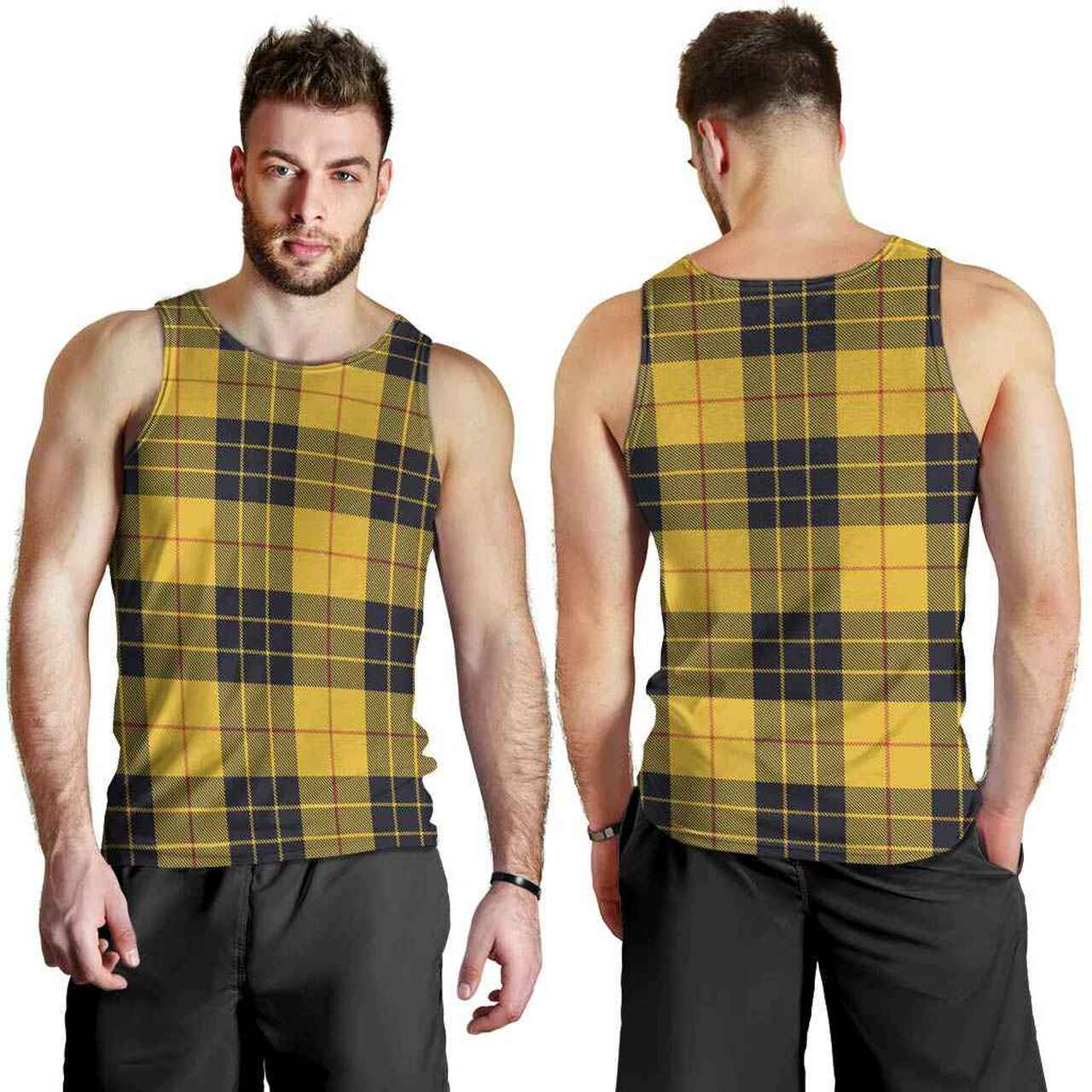 MacLeod of Lewis Ancient Tartan Plaid Men Tank Top