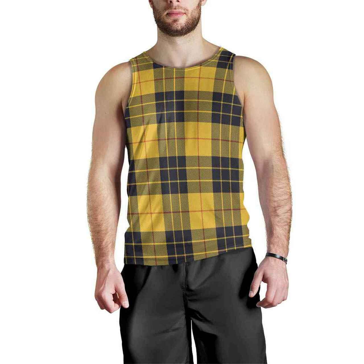 MacLeod of Lewis Ancient Tartan Plaid Men Tank Top